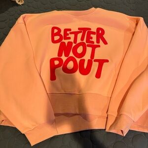 Poppy & Pine Pink Christmas Sweatshirt with Red Text